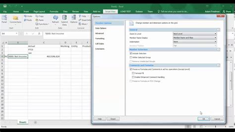 Excel Smart View Add-In troubleshooting